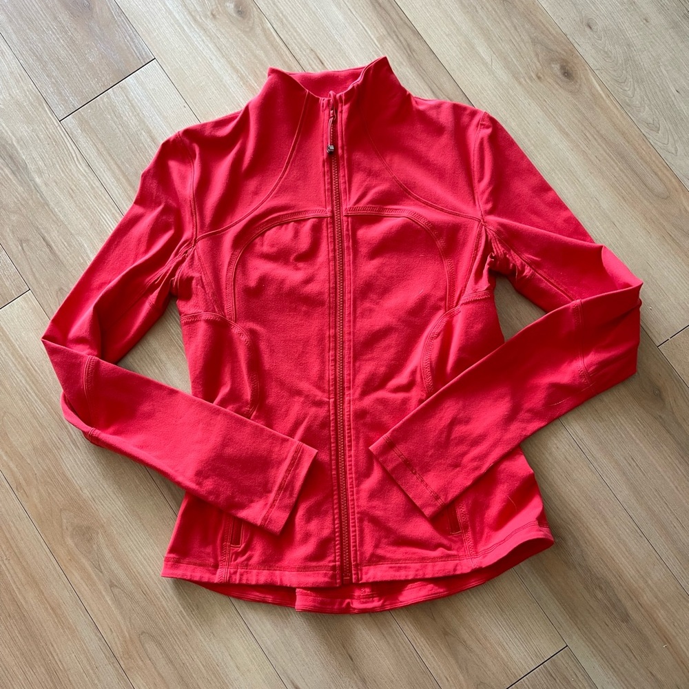 lululemon athletica Red Zip-Up Top